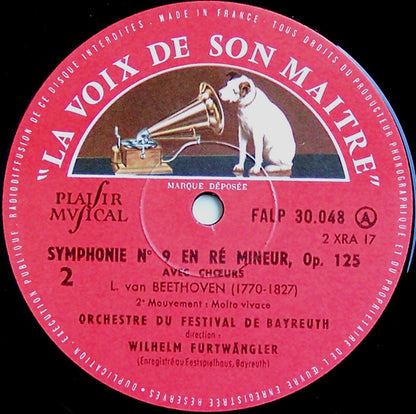 Ludwig Van Beethoven - Chor der Bayreuther Festspiele , Et  Orchester der Bayreuther Festspiele, Elisabeth Schwarzkopf, Elisabeth Höngen, Hans Hopf, Otto Edelmann, Wilhelm Furtwängler : 9e Symphonie - I - 1er Et 2e Mouvements (LP, Mono)