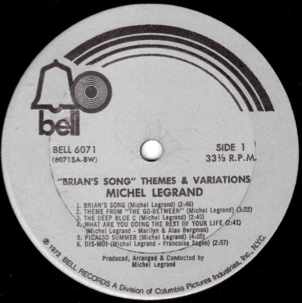 Michel Legrand : Brian's Song (Themes & Variations) (LP)