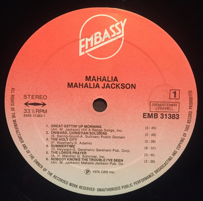 Mahalia Jackson : Mahalia (LP, Comp)