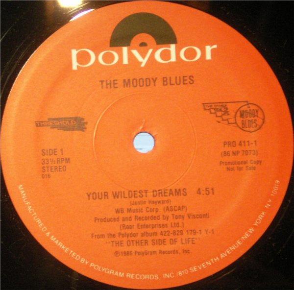 The Moody Blues : Your Wildest Dreams (12", Promo)