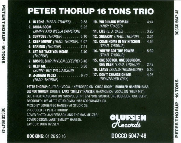 Peter Thorup : 16 Tons Trio (CD, Album, RE)