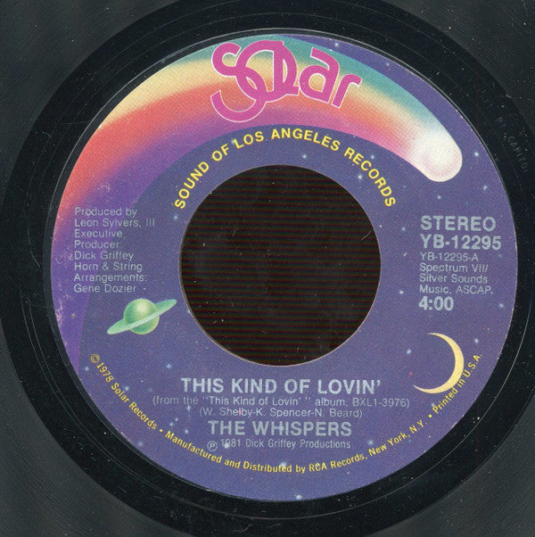 The Whispers : This Kind Of Lovin' (7", Styrene)