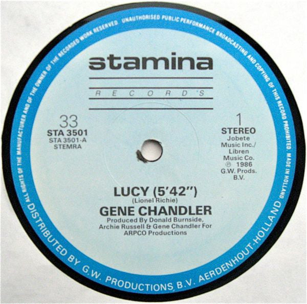 Gene Chandler : Lucy (12", Single)