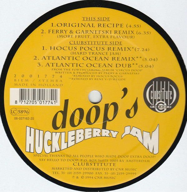 Doop : Huckleberry Jam (12")