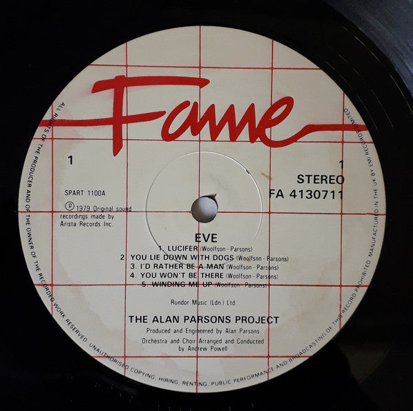 The Alan Parsons Project : Eve (LP, Album, RE)