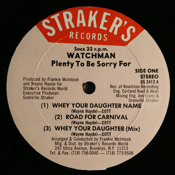 Watchman (15) : Plenty To Be Sorry For (LP, Album)