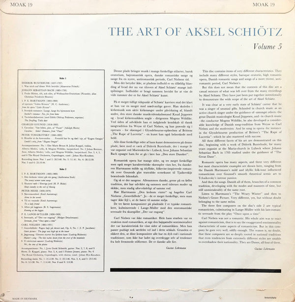 Aksel Schiøtz : The Art Of Aksel Schiøtz Vol. 5 (LP)