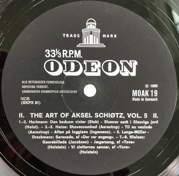 Aksel Schiøtz : The Art Of Aksel Schiøtz Vol. 5 (LP)