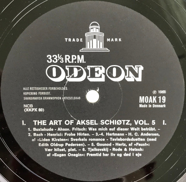 Aksel Schiøtz : The Art Of Aksel Schiøtz Vol. 5 (LP)