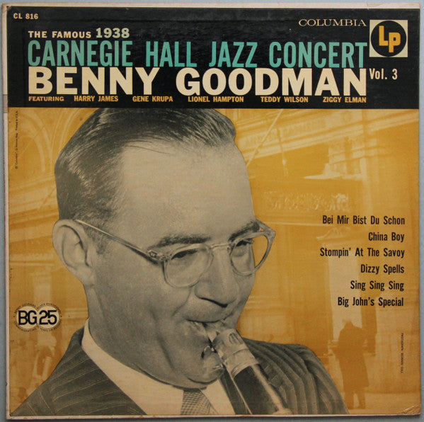 Benny Goodman : The Famous 1938 Carnegie Hall Jazz Concert Vol.3 (LP, Album)