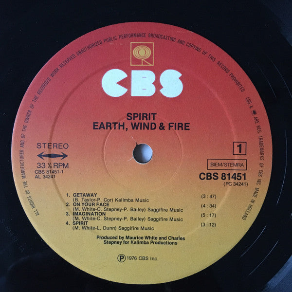 Earth, Wind & Fire : Spirit (LP, Album, No )