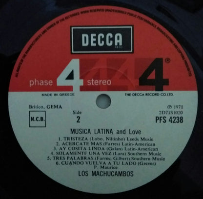 Los Machucambos : Musica Latina And Love (LP, Album)