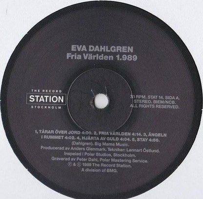 Eva Dahlgren : Fria Världen 1.989 (LP, Album)