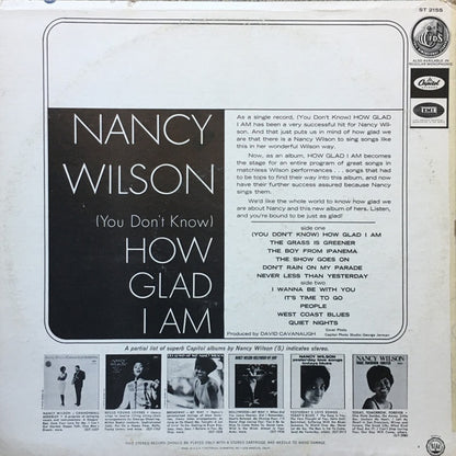 Nancy Wilson : How Glad I Am (LP, Album, Los)