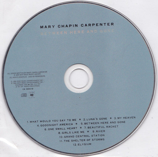 Mary Chapin Carpenter : Between Here And Gone (CD, Album)