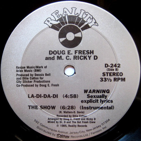 Doug E. Fresh And The Get Fresh Crew / Doug E. Fresh And M.C. Ricky D : The Show / La-Di-Da-Di (12", Single)