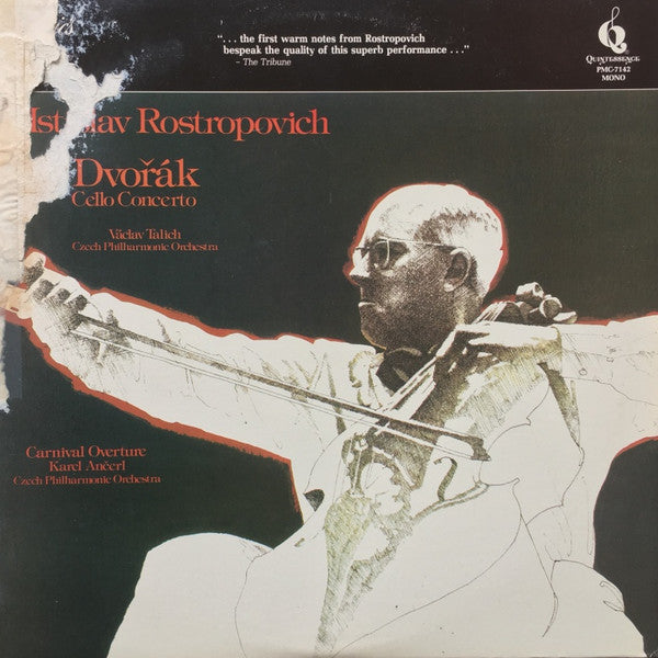 Mstislav Rostropovich • Václav Talich • Karel Ančerl • The Czech Philharmonic Orchestra, Antonín Dvořák : Cello Concerto / Carnival Overture (LP, Comp, Mono, Phi)