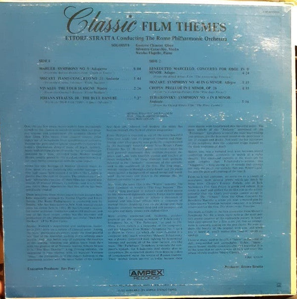 Ettore Stratta, The Rome Philharmonic Symphony Orchestra : Classic Film Themes (Ettore Stratta Conducting The Rome Philharmonic Orchestra) (LP)