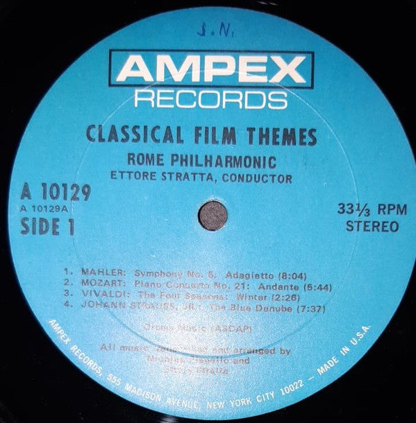 Ettore Stratta, The Rome Philharmonic Symphony Orchestra : Classic Film Themes (Ettore Stratta Conducting The Rome Philharmonic Orchestra) (LP)