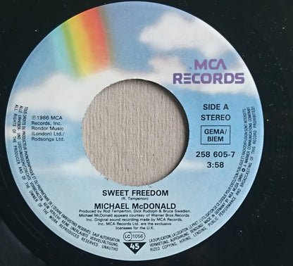 Michael McDonald : Sweet Freedom (7", Single)