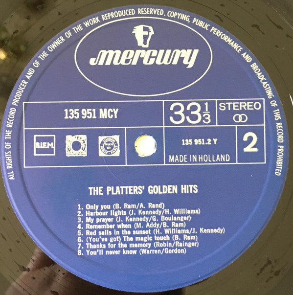 The Platters : The Platters' Golden Hits (LP, Comp)