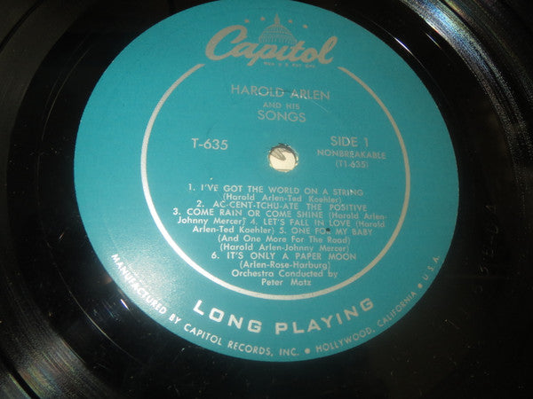 Harold Arlen : Harold Arlen And His Songs (LP)