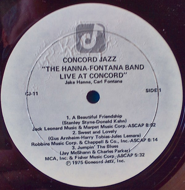 The Hanna-Fontana Band Featuring Jake Hanna And Carl Fontana : Live At Concord (LP, Album)