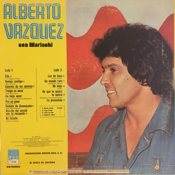 Alberto Vázquez : Con Mariachi (LP, Album)