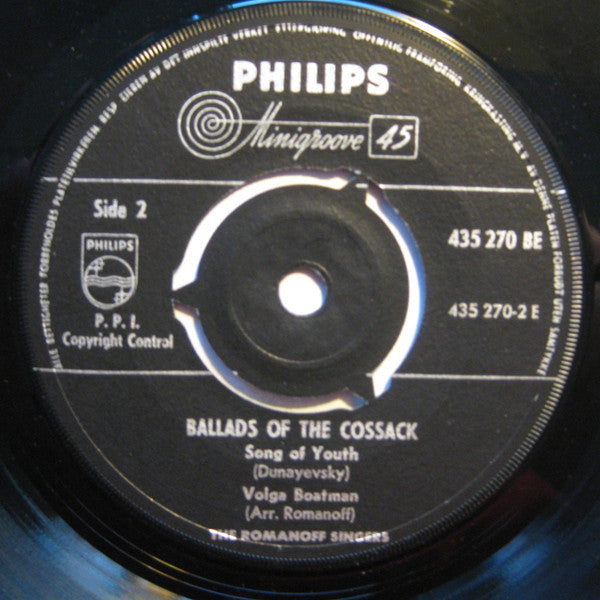 The Romanoff Singers : Ballads Of The Cossack (7", EP)