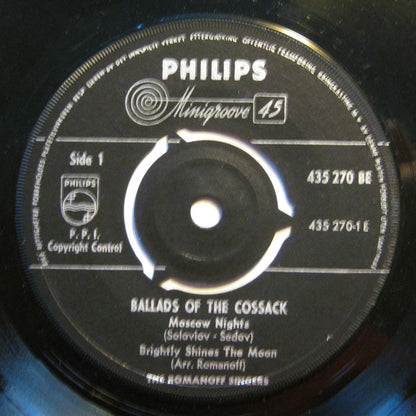 The Romanoff Singers : Ballads Of The Cossack (7", EP)