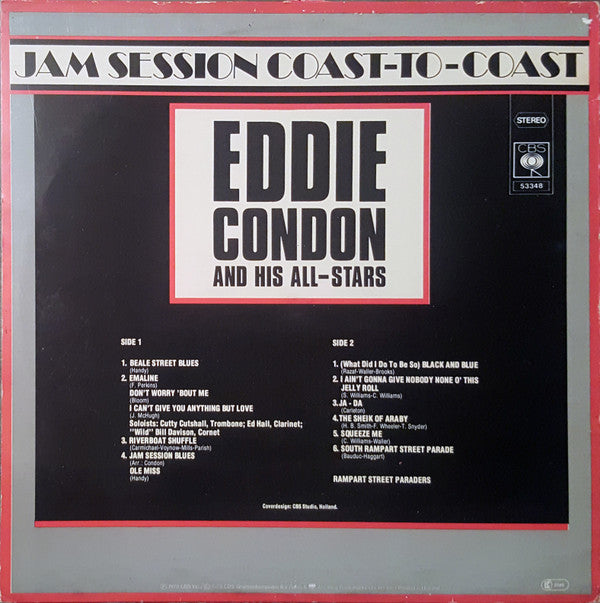 Eddie Condon And His All-Stars / The Rampart Street Paraders : Jam Session Coast-To-Coast (LP, Album)