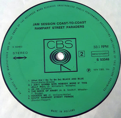 Eddie Condon And His All-Stars / The Rampart Street Paraders : Jam Session Coast-To-Coast (LP, Album)