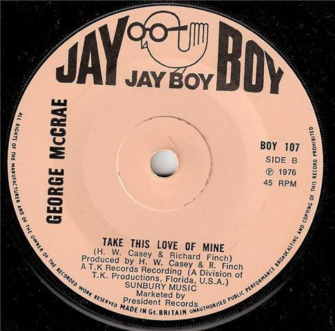 George McCrae : Honey I (7", Single, Sol)