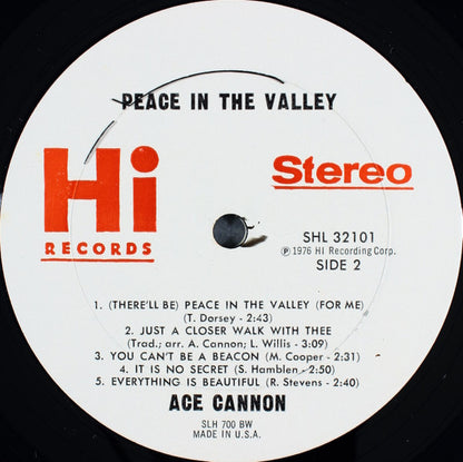 Ace Cannon : Peace In The Valley (LP, Album)