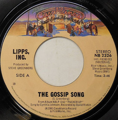 Lipps, Inc. : The Gossip Song (7", Single, 19)