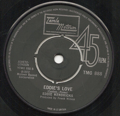 Eddie Kendricks : Boogie Down (7", Single)