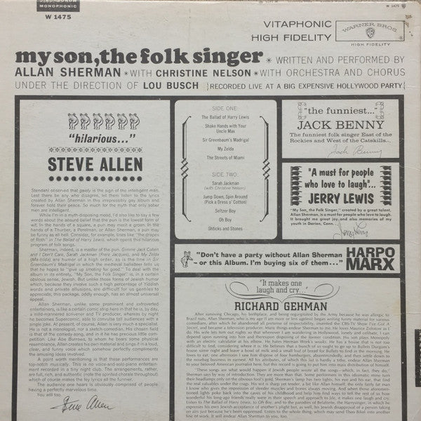 Allan Sherman : My Son, The Folk Singer (LP, Album, Mono, Hol)