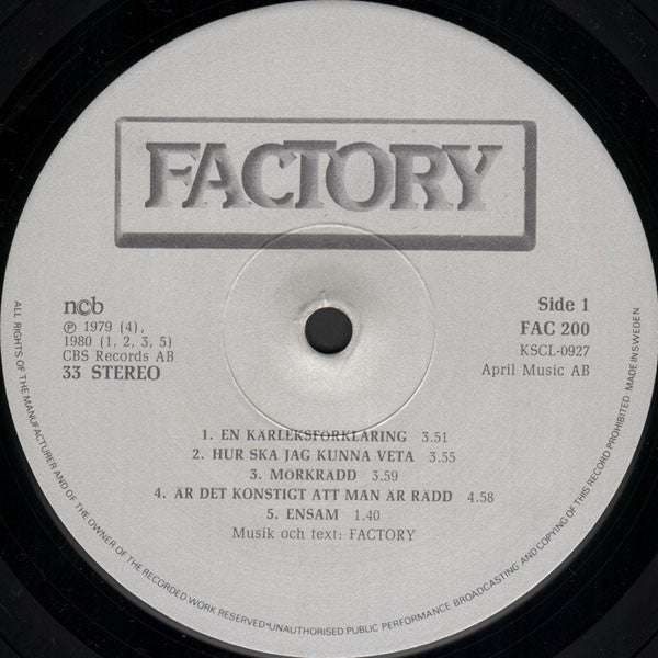 Factory : II (LP, Album)