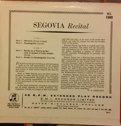 Andrés Segovia : Segovia (7", EP, RE)