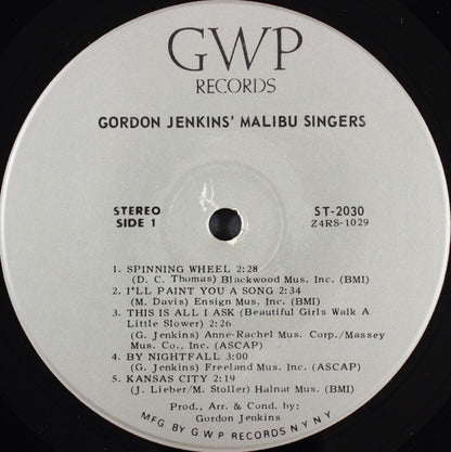 Gordon Jenkins' Malibu Singers : Gordon Jenkins' Malibu Singers (LP)