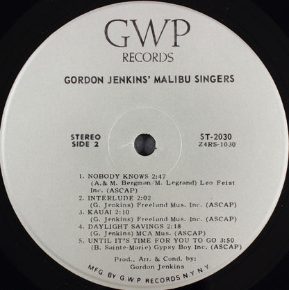 Gordon Jenkins' Malibu Singers : Gordon Jenkins' Malibu Singers (LP)