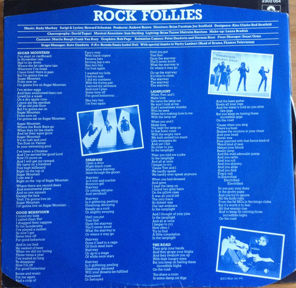 Charlotte Cornwell, Julie Covington And Rula Lenska : Rock Follies (LP, Album, RE)