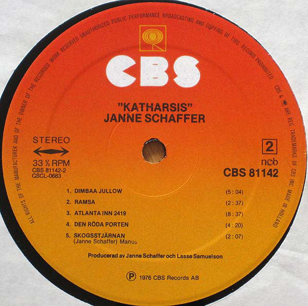 Janne Schaffer : Katharsis (LP, Album)