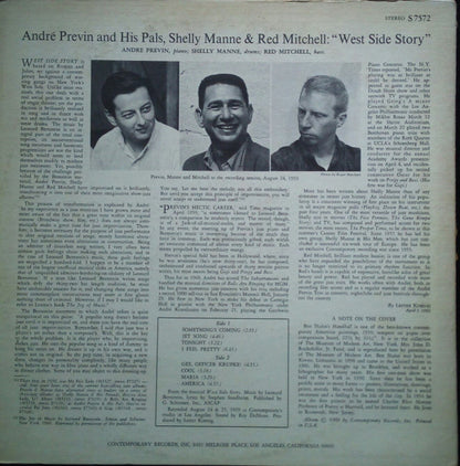 André Previn & His Pals, Shelly Manne & Red Mitchell : West Side Story (LP, Album, RE)