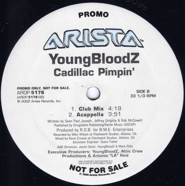 YoungBloodZ : Cadillac Pimpin' (12", Promo)