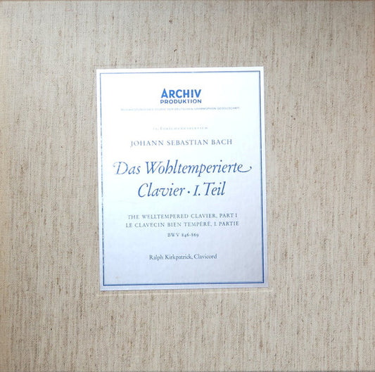 Ralph Kirkpatrick - Johann Sebastian Bach : Das Wohltemperierte Clavier ∙ 1.Teil (2xLP + Box, Lin)