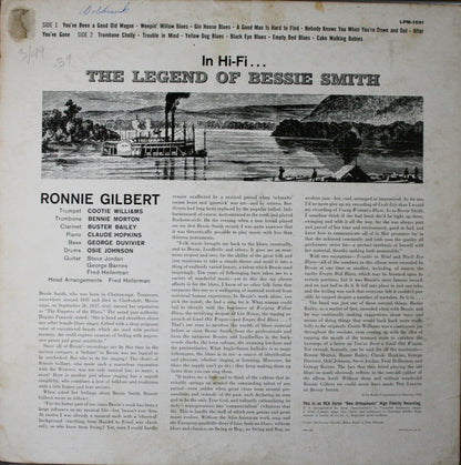 Ronnie Gilbert : In Hi-Fi The Legend Of Bessie Smith (LP, Album)