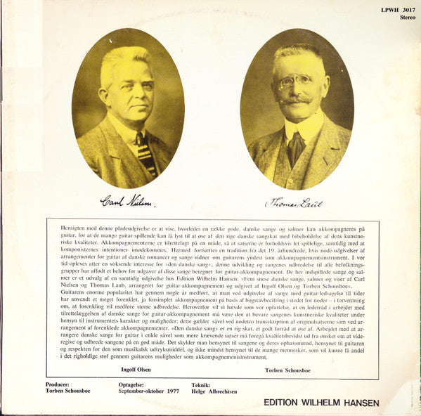 Carl Nielsen & Thomas Laub, Ingolf Olsen : Danske Sange, Salmer Og Viser (2xLP, Album)