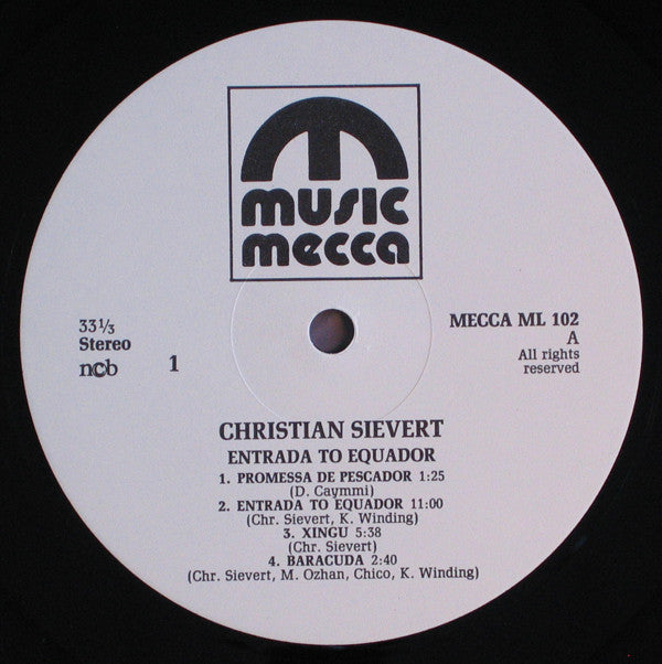 Christian Sievert : Entrada To Equator (LP, RE)