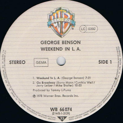 George Benson : Weekend In L.A. (2xLP, Album, RE, Gat)